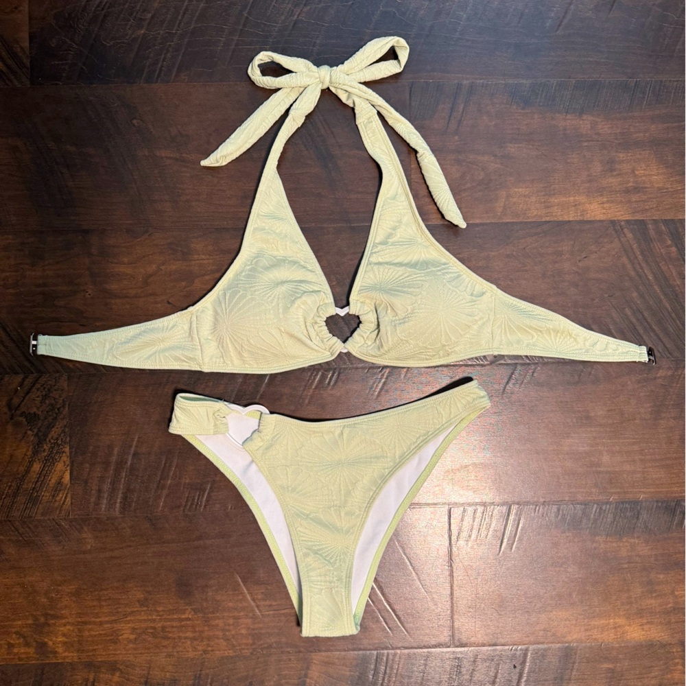 SHEIN Sage Halter Bikini Set